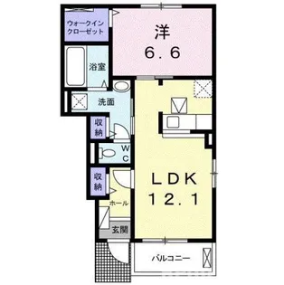 ヴィラ アルテミア II【1階】の間取り