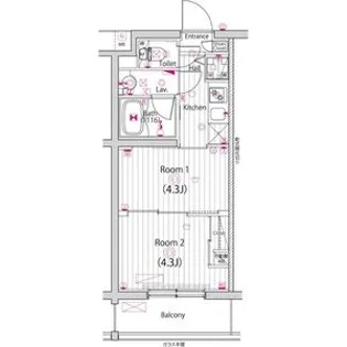 ガーラ・アヴェニュー調布【3階】の間取り