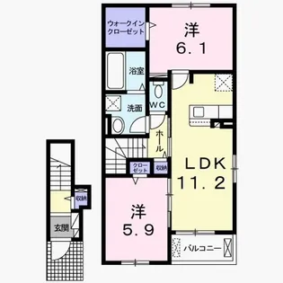 オーシャンロードタウンVIII【2階】の間取り