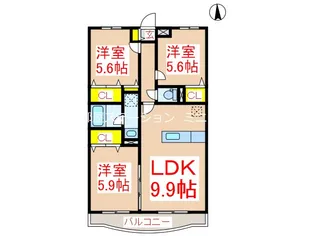 グリーンヒルズV【2階】の間取り