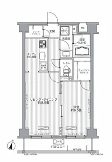 メゾンカルム西新宿【5階】の間取り