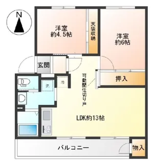 鹿島団地【2階】の間取り