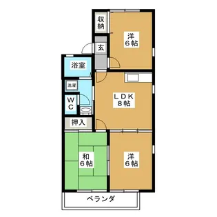 セジュール中井 A棟【2階】の間取り