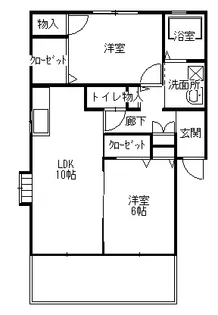 コーポヘイキチB201【2階】の間取り