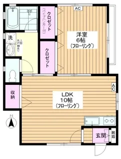 青山コーポ【1階】の間取り