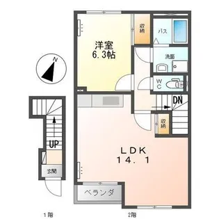 アルカディア【2階】の間取り