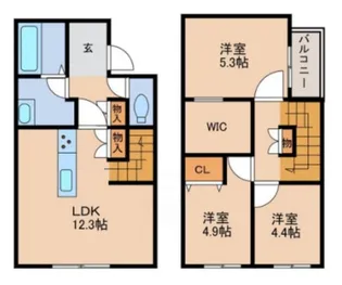 CASA+SOUTH【2階】の間取り