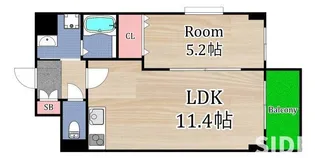 グランビア河原【2階】の間取り