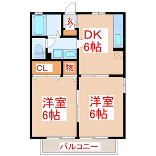 ナチュール清和【2階】の間取り
