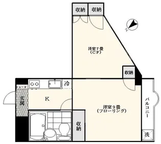 セブンスターマンション第2大森【7階】の間取り