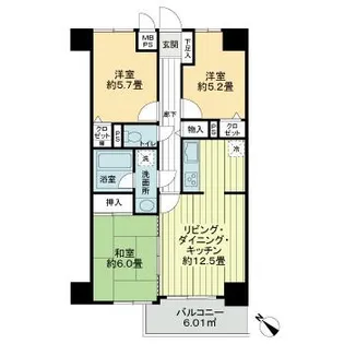 ライオンズマンション高尾【3階】の間取り