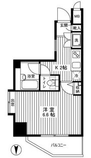 パレステュディオ文京南【2階】の間取り