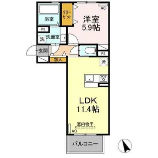 GLANZ.K I【1階】の間取り