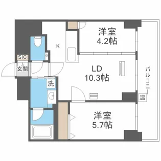 ラ・クラッセ札幌麻生ステーションスクエア【7階】の間取り