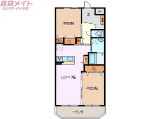 ブリリオマローネ【3階】の間取り