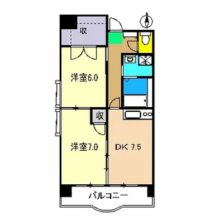 Clare Fujimoto 南棟【3階】の間取り