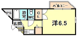 ネオディー夙川【1階】の間取り