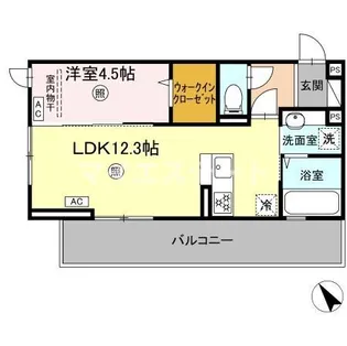 TORISIA新八代【2階】の間取り