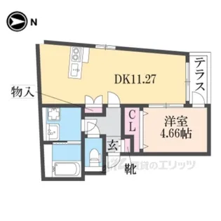 パロス武庫川【1階】の間取り