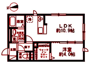 グレンブロッホ【1階】の間取り