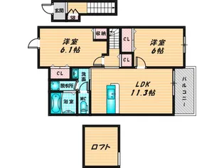 コッティI【2階】の間取り