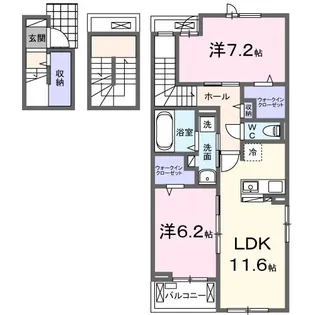 リード・アロッジオII【3階】の間取り
