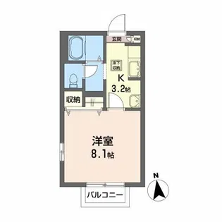 パルコート【1階】の間取り
