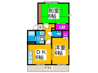 楠本ハイツ【1階】の間取り
