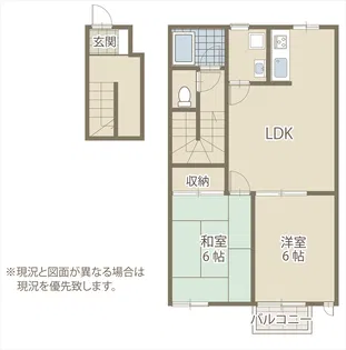 エクスカリバーフラッツII【2階】の間取り