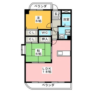 リッジクレスト【3階】の間取り