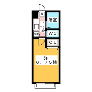 ハイツ・サザンクロス【1階】の間取り