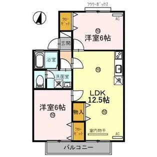 ジュネスヤマザキ【2階】の間取り