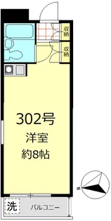 パレロワイヤル弦巻【3階】の間取り