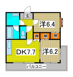 SUN&SUN【1階】の間取り