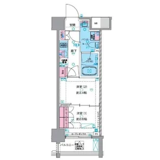 ジェノヴィア浅草VIスカイガーデン【4階】の間取り