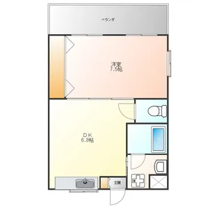 城東マンション【4階】の間取り