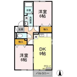 ウィルモア城東【2階】の間取り