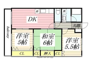 ワンエイトマンション三笠【3階】の間取り