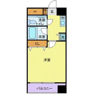 メゾン・ド・ヴィレ駒形【9階】の間取り