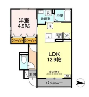 プラムコートIV【1階】の間取り