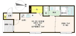 ブライト6【1階】の間取り