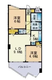 エレガンスコトブキ【6階】の間取り