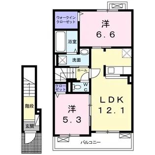 アワーズ【2階】の間取り