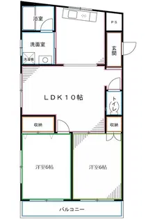 パークアベニュー本町【2階】の間取り