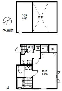 ディアヴェルニ【2階】の間取り