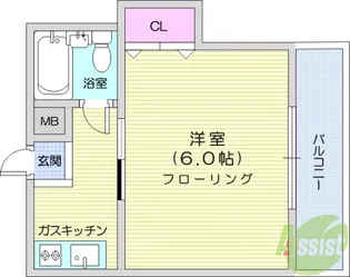 コーポ石山【1階】の間取り
