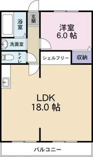 シャトレ徳島【4階】の間取り
