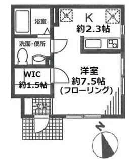 エスポワール元住吉【1階】の間取り