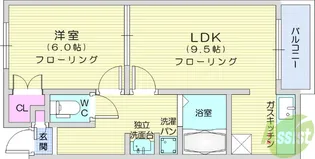 ハピネスTorino2【1階】の間取り