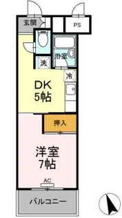 サンラフォーレ花北【4階】の間取り